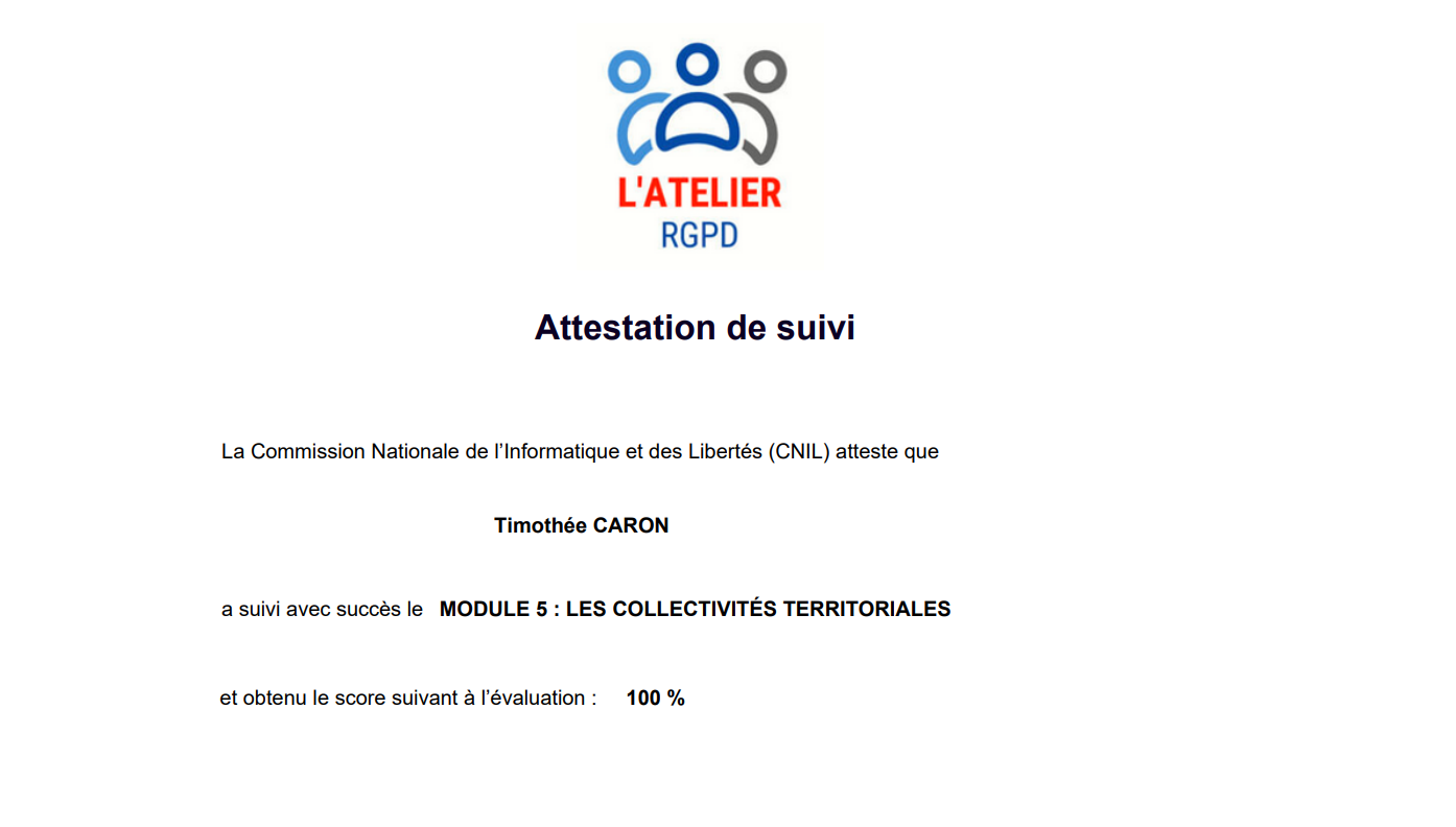 CNIL - Module 5 - Les collectivités territoriales