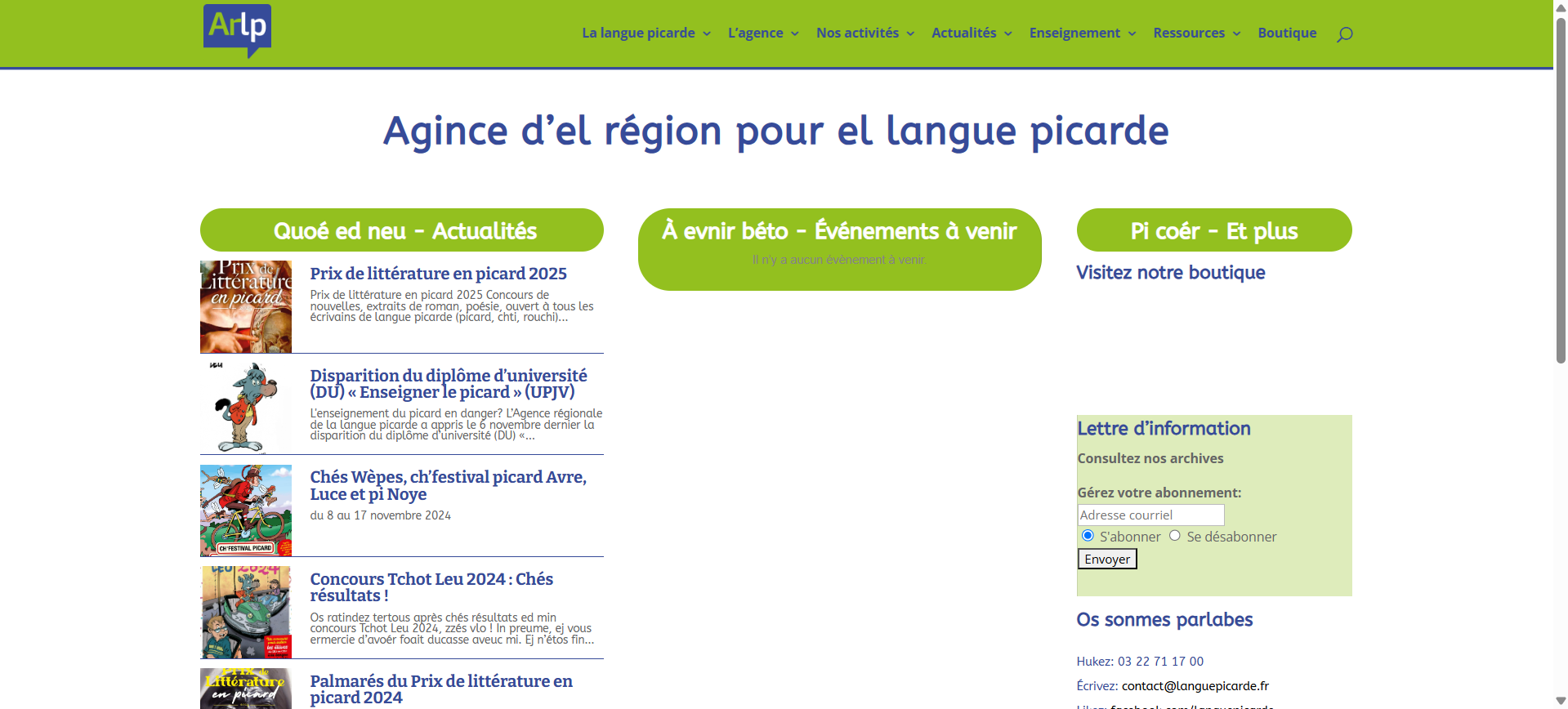 Agence Régionale de la langue Picarde